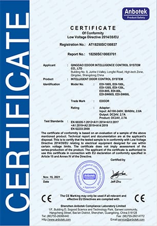 Anbotek certificate