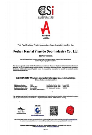 CSI certificate