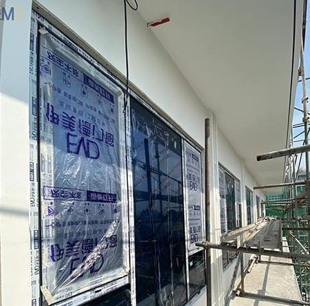 EMD casement windows being installed on a villa site, Zambales