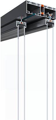 TY150 sliding door profile section