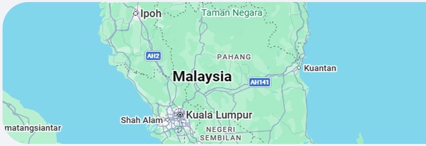 Map of Peninsular Malaysia