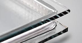 Edge of a double glazed unit