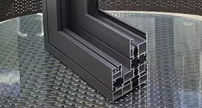 Thermal break aluminium profile section