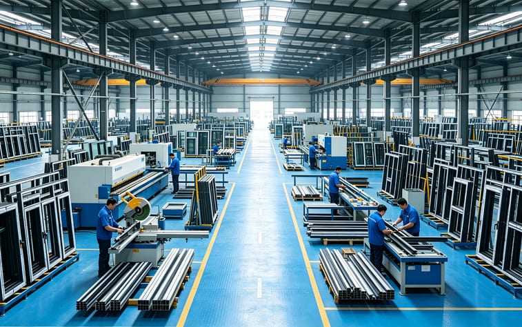 EMD aluminium window production hall