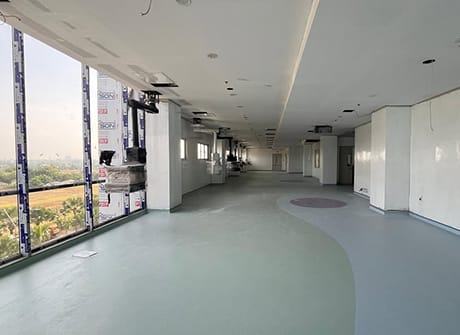 Corridor at fit-out stage