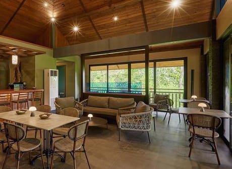 The function room with full-height glazing