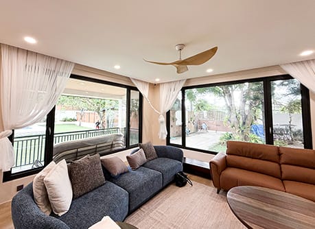 Living room sliding doors